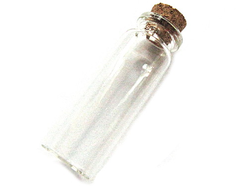 Glasflasche zum Befllen mit Korken, ca. 49x21mm